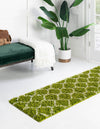 Lattice Loft Shag Collection Area Rug - Chelsea (Green) Runner Green  lifestyle 2