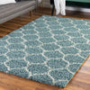 Lattice Loft Shag Collection Area Rug - Chelsea (Light Blue) Rectangle Light Blue  lifestyle 13