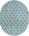 Lattice Loft Shag Collection Area Rug - Chelsea (Light Blue) Oval Light Blue Main