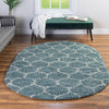 Lattice Loft Shag Collection Area Rug - Chelsea (Light Blue) Oval Light Blue  lifestyle 18