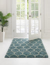 Lattice Loft Shag Collection Area Rug - Chelsea (Light Blue) Square Light Blue  lifestyle 0