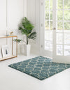 Lattice Loft Shag Collection Area Rug - Chelsea (Light Blue) Square Light Blue  lifestyle 2