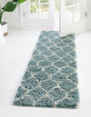 Lattice Loft Shag Collection Area Rug - Chelsea (Light Blue) Runner Light Blue  lifestyle 0