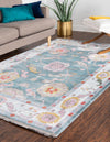 Arcadia Rugs Collection Area Rug - Eden (Gray and Blue) Rectangle Gray and Blue  lifestyle 4