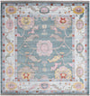 Arcadia Rugs Collection Area Rug - Eden (Gray and Blue) Square Gray and Blue  lifestyle 14