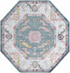 Arcadia Rugs Collection Area Rug - Eden (Gray and Blue) Octagon Gray and Blue  lifestyle 19