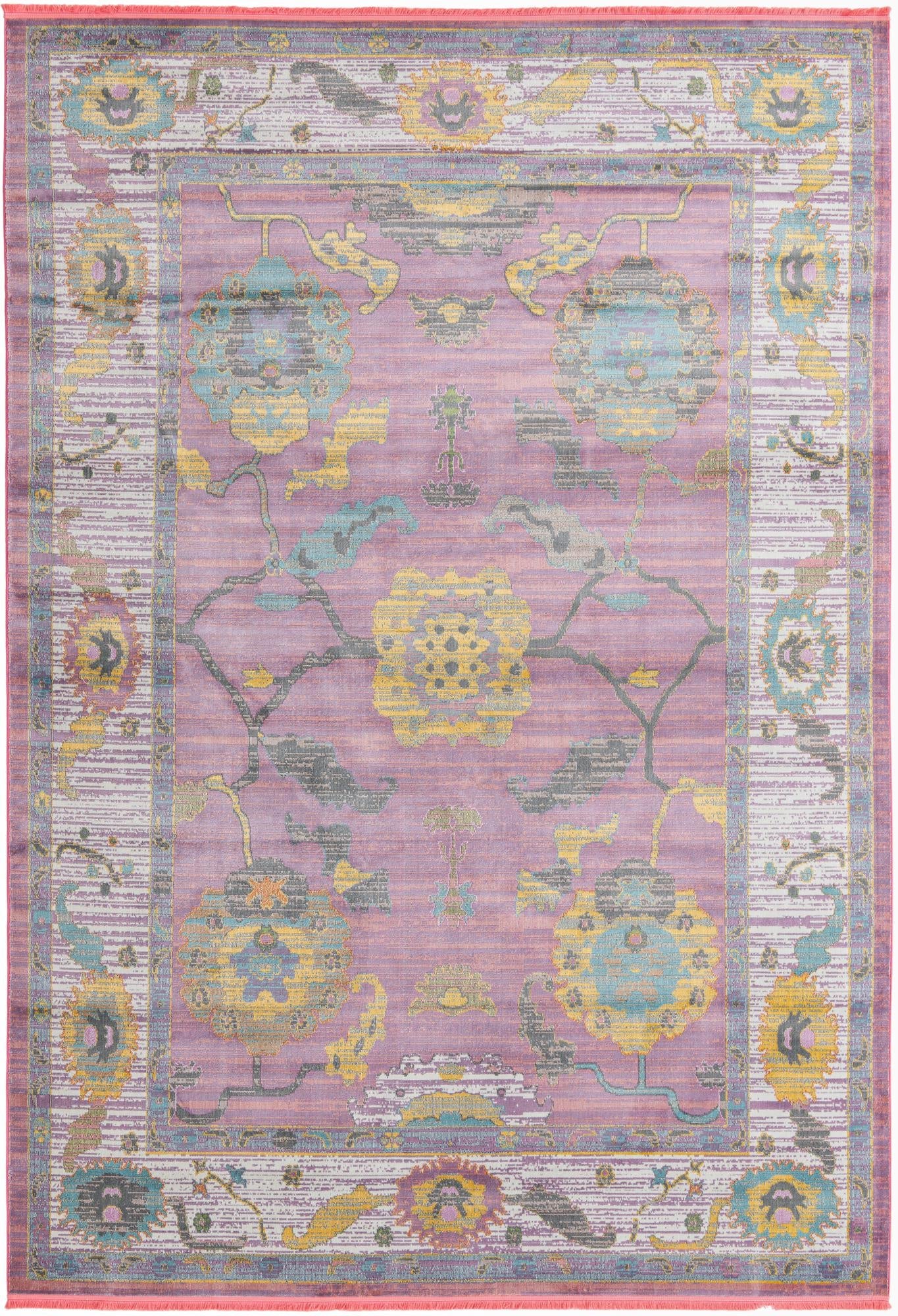 Arcadia Rugs Collection Area Rug - Eden (Pink)