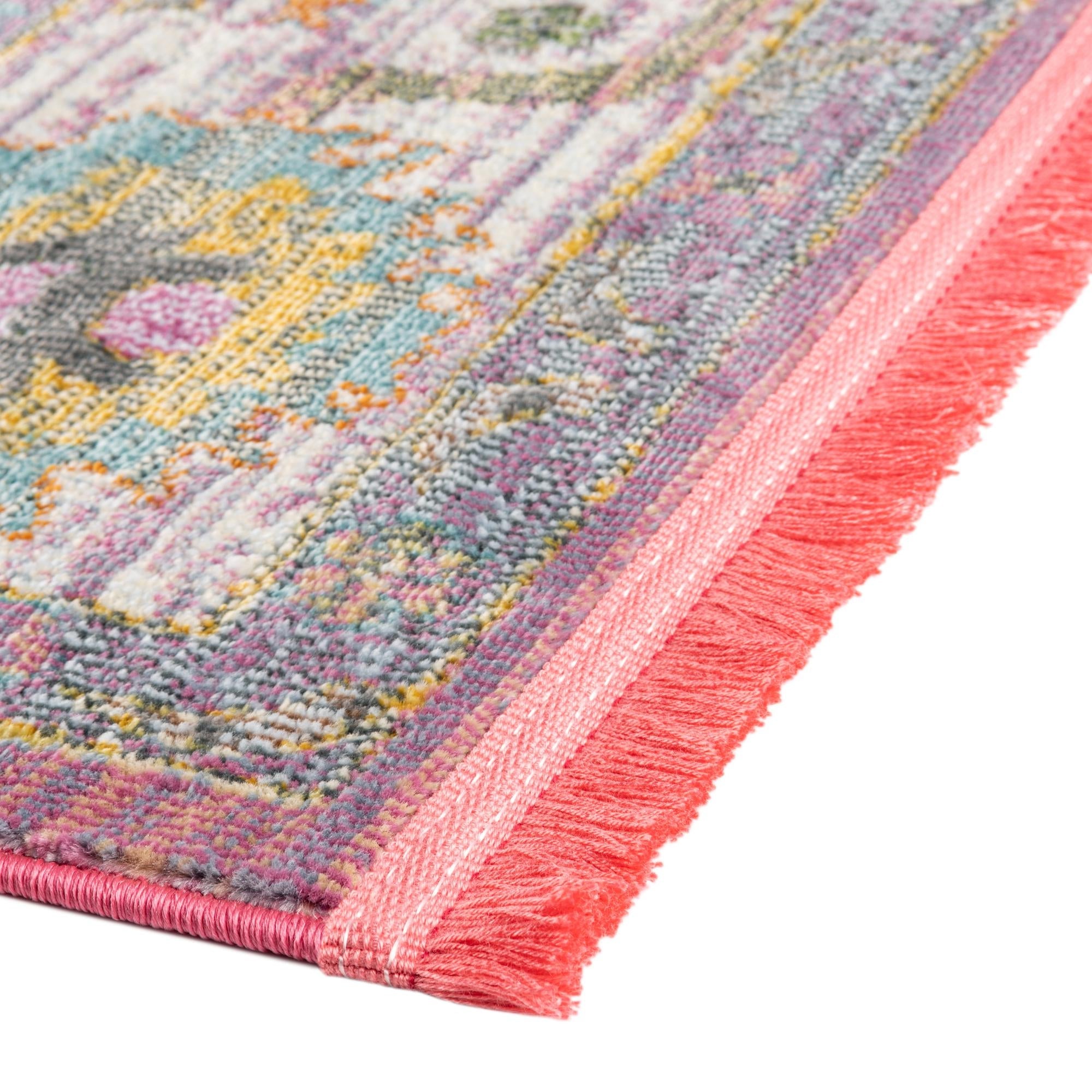 Arcadia Rugs Collection Area Rug - Eden (Pink)