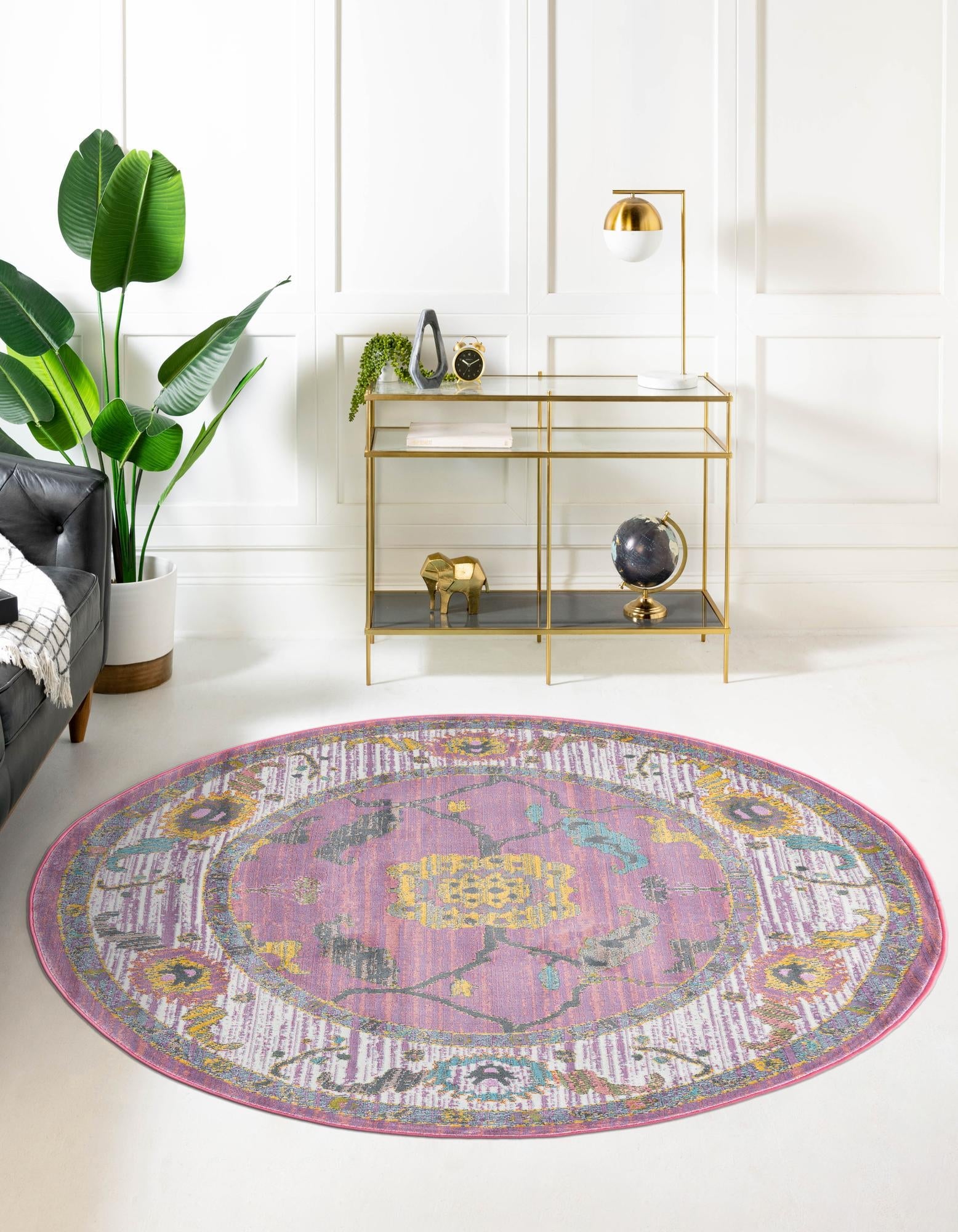 Arcadia Rugs Collection Area Rug - Eden (Pink)