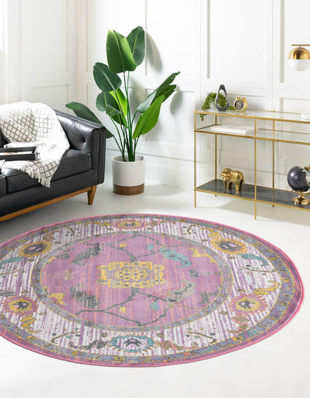 Arcadia Rugs Collection Area Rug - Eden (Pink)