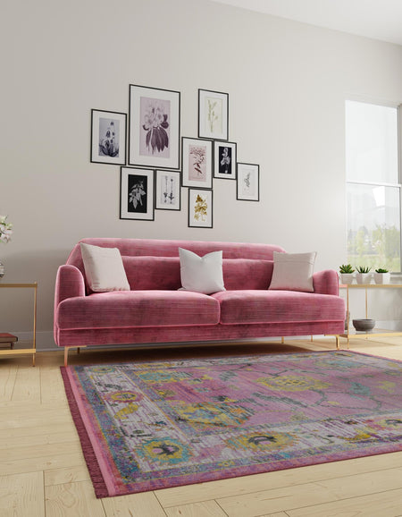 Arcadia Rugs Collection Area Rug - Eden (Pink)