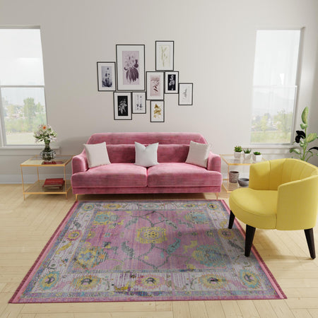 Arcadia Rugs Collection Area Rug - Eden (Pink)