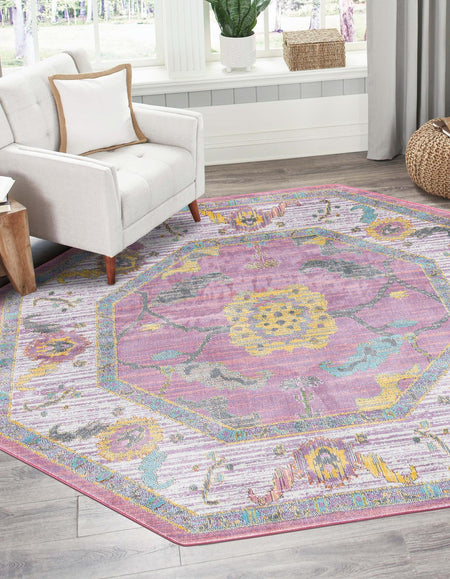 Arcadia Rugs Collection Area Rug - Eden (Pink)