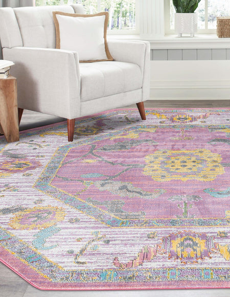 Arcadia Rugs Collection Area Rug - Eden (Pink)