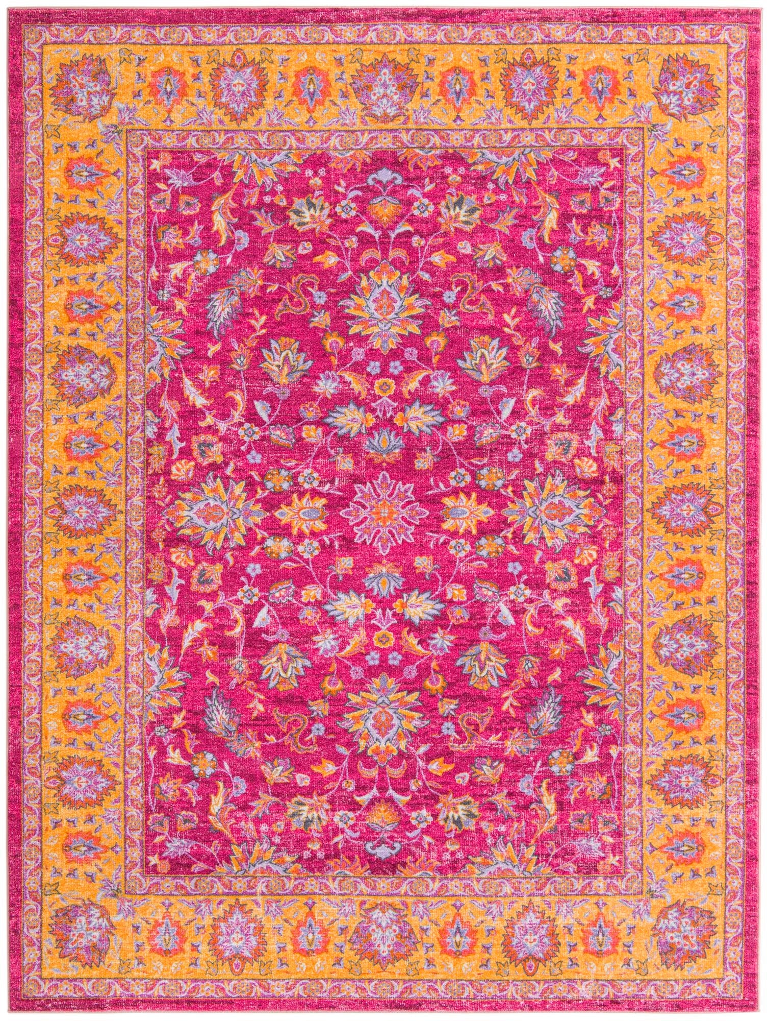 Casablanca Tapestry Collection Area Rug -  Marrakech (Berry Pink)