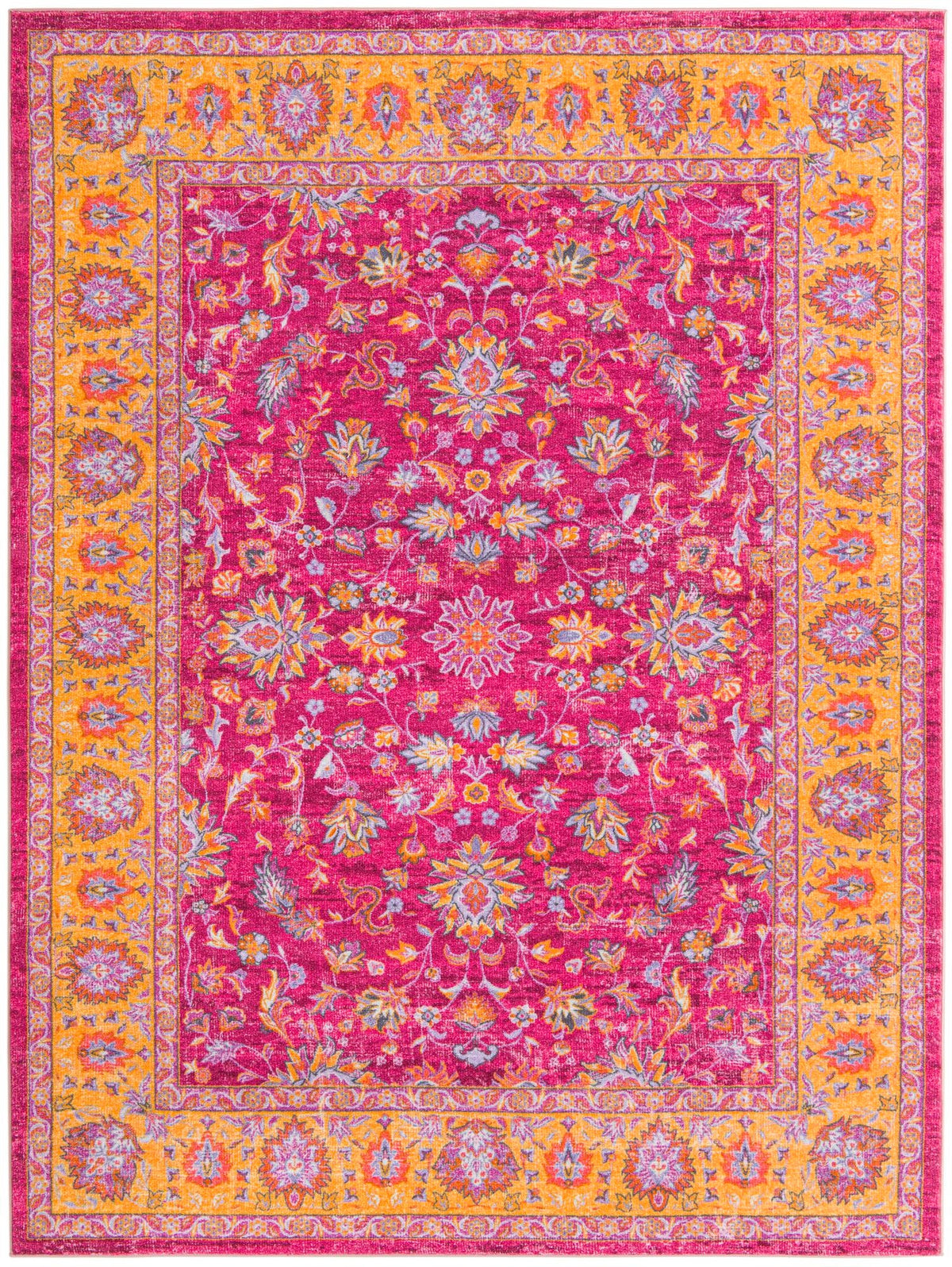 Casablanca Tapestry Collection Area Rug -  Marrakech (Berry Pink) Rectangle Berry Pink Main