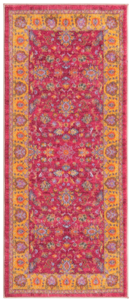 Casablanca Tapestry Collection Area Rug -  Marrakech (Berry Pink)