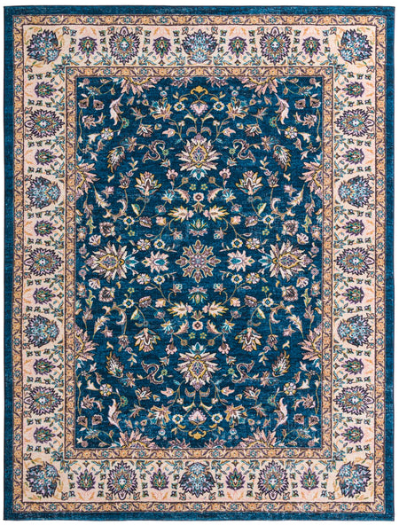 Casablanca Tapestry Collection Area Rug -  Marrakech (Egyptian Blue)