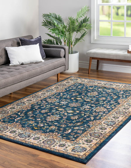 Casablanca Tapestry Collection Area Rug -  Marrakech (Egyptian Blue)