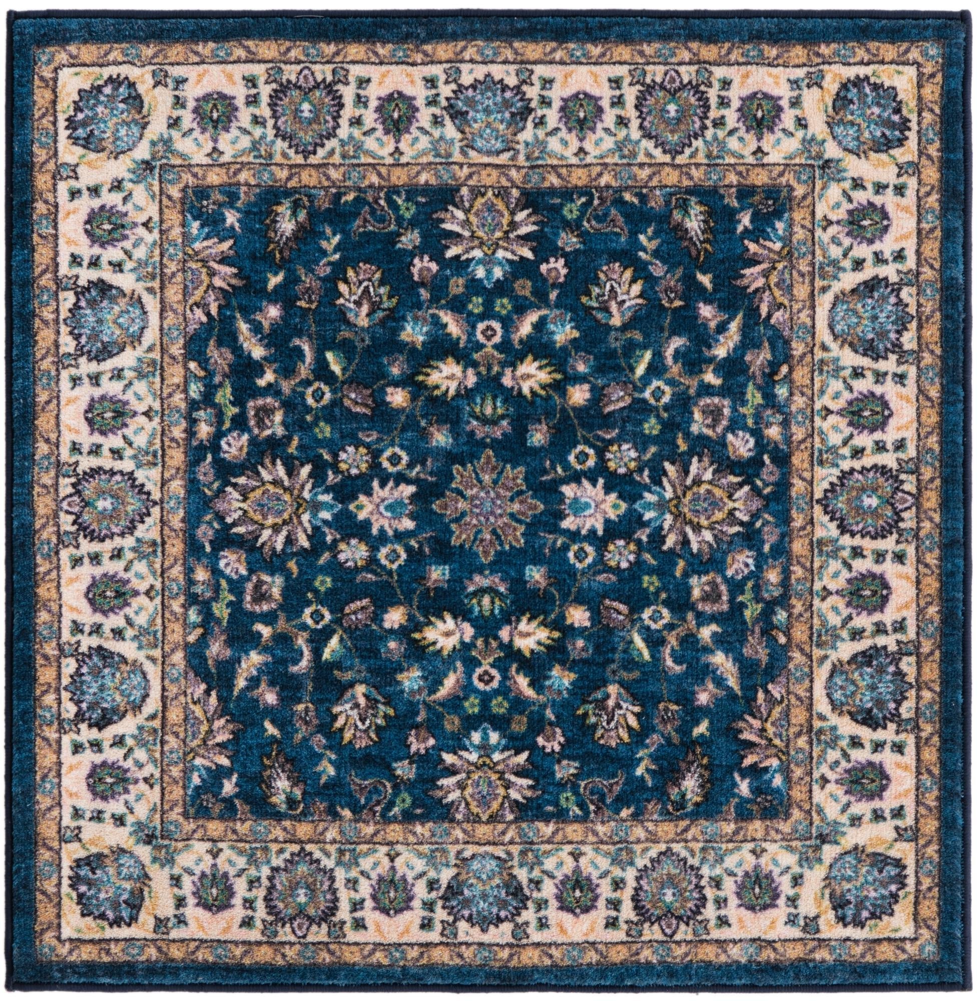 Casablanca Tapestry Collection Area Rug -  Marrakech (Egyptian Blue)