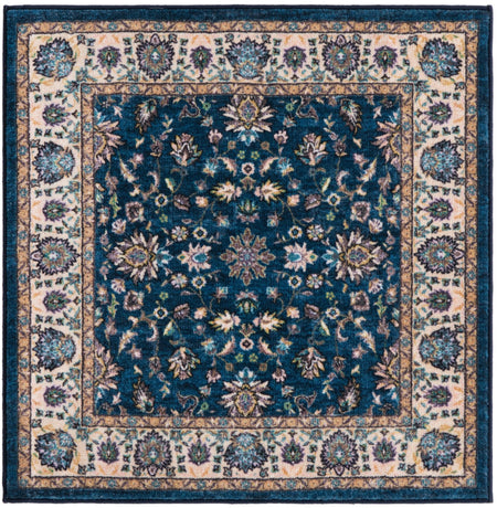 Casablanca Tapestry Collection Area Rug -  Marrakech (Egyptian Blue)