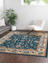 Casablanca Tapestry Collection Area Rug -  Marrakech (Egyptian Blue)