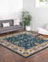 Casablanca Tapestry Collection Area Rug -  Marrakech (Egyptian Blue)