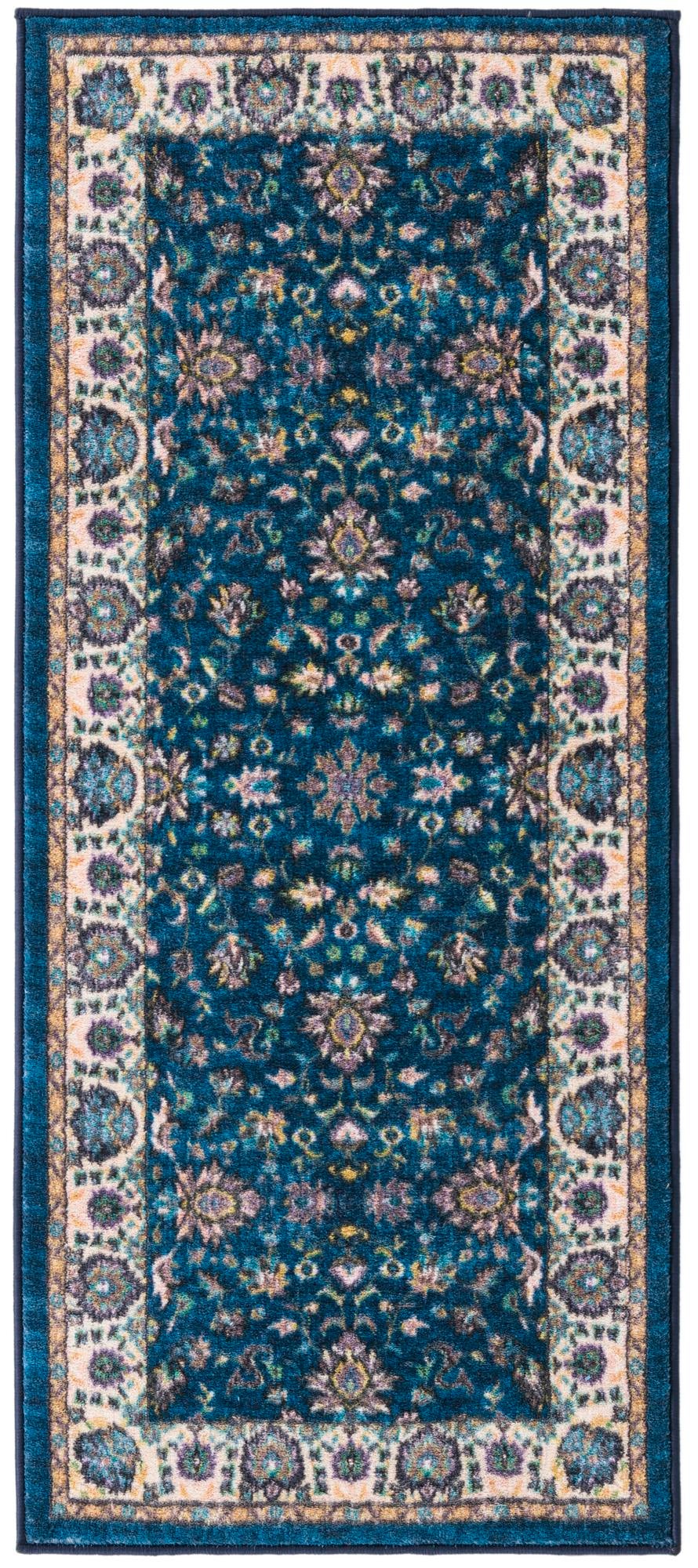 Casablanca Tapestry Collection Area Rug -  Marrakech (Egyptian Blue)