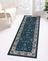 Casablanca Tapestry Collection Area Rug -  Marrakech (Egyptian Blue)