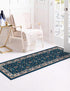 Casablanca Tapestry Collection Area Rug -  Marrakech (Egyptian Blue)