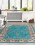 Casablanca Tapestry Collection Area Rug -  Marrakech (Arctic Aqua Blue)