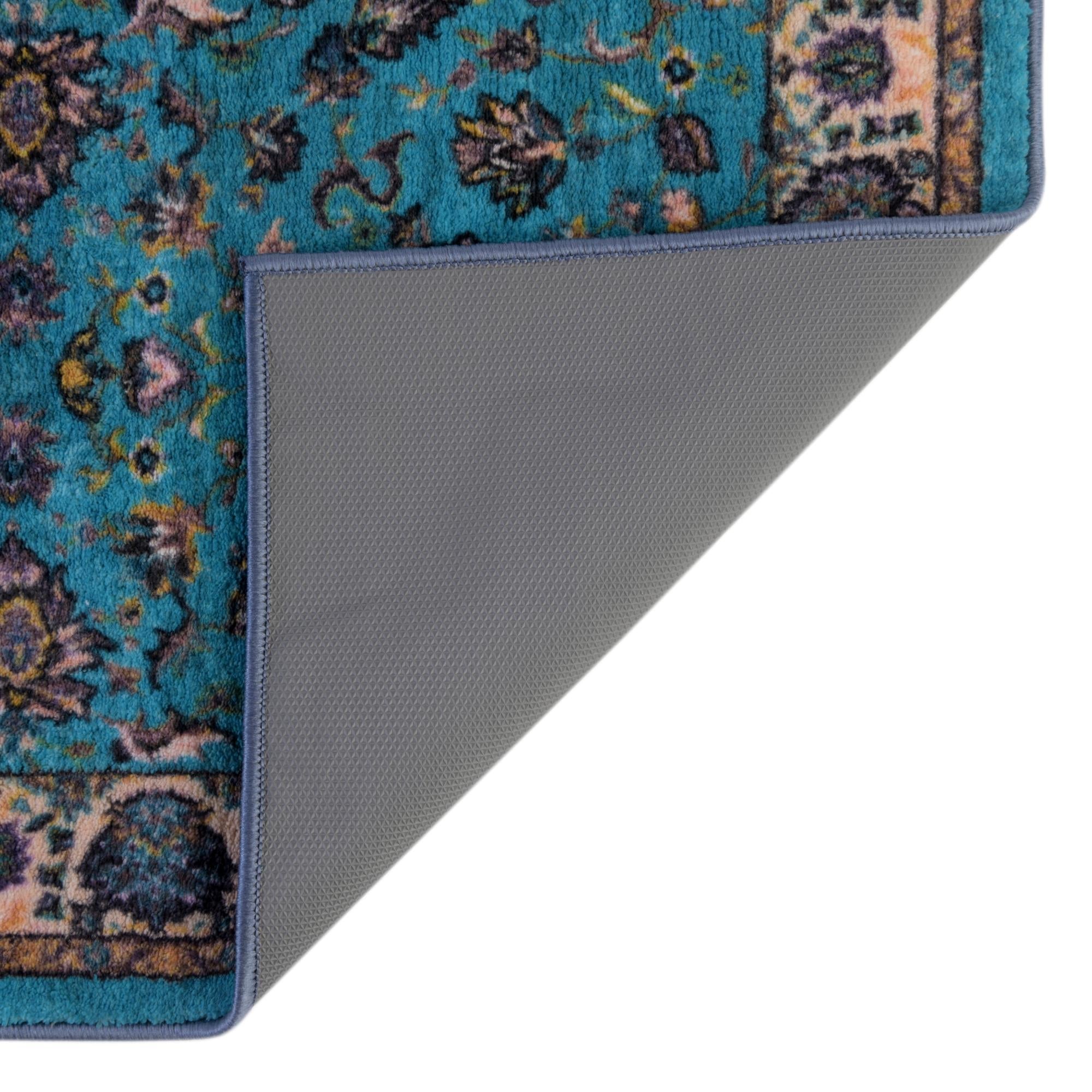 Casablanca Tapestry Collection Area Rug -  Marrakech (Arctic Aqua Blue)