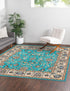 Casablanca Tapestry Collection Area Rug -  Marrakech (Arctic Aqua Blue)