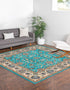 Casablanca Tapestry Collection Area Rug -  Marrakech (Arctic Aqua Blue)