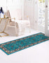 Casablanca Tapestry Collection Area Rug -  Marrakech (Arctic Aqua Blue)