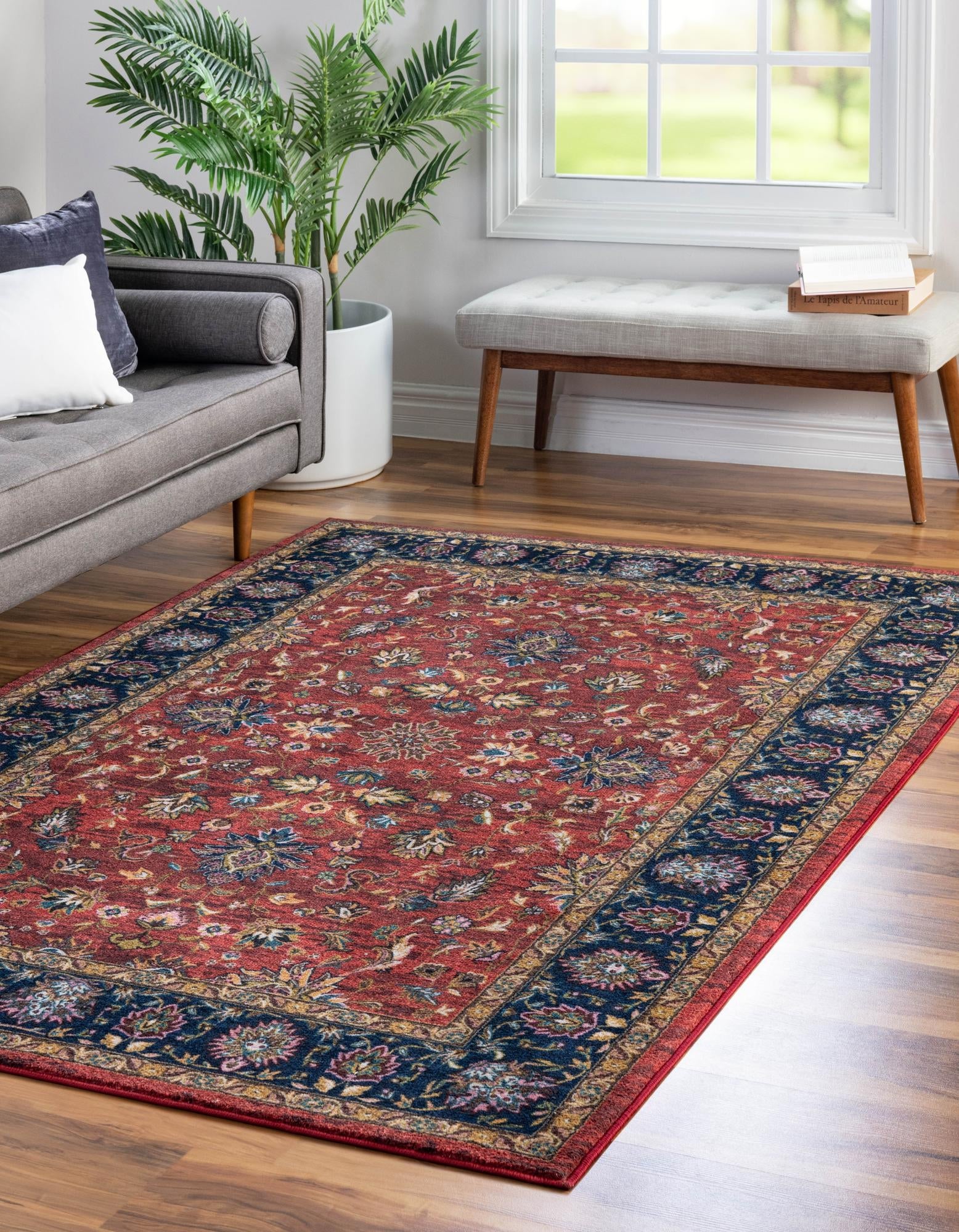 Casablanca Tapestry Collection Area Rug -  Marrakech (Classic Red)