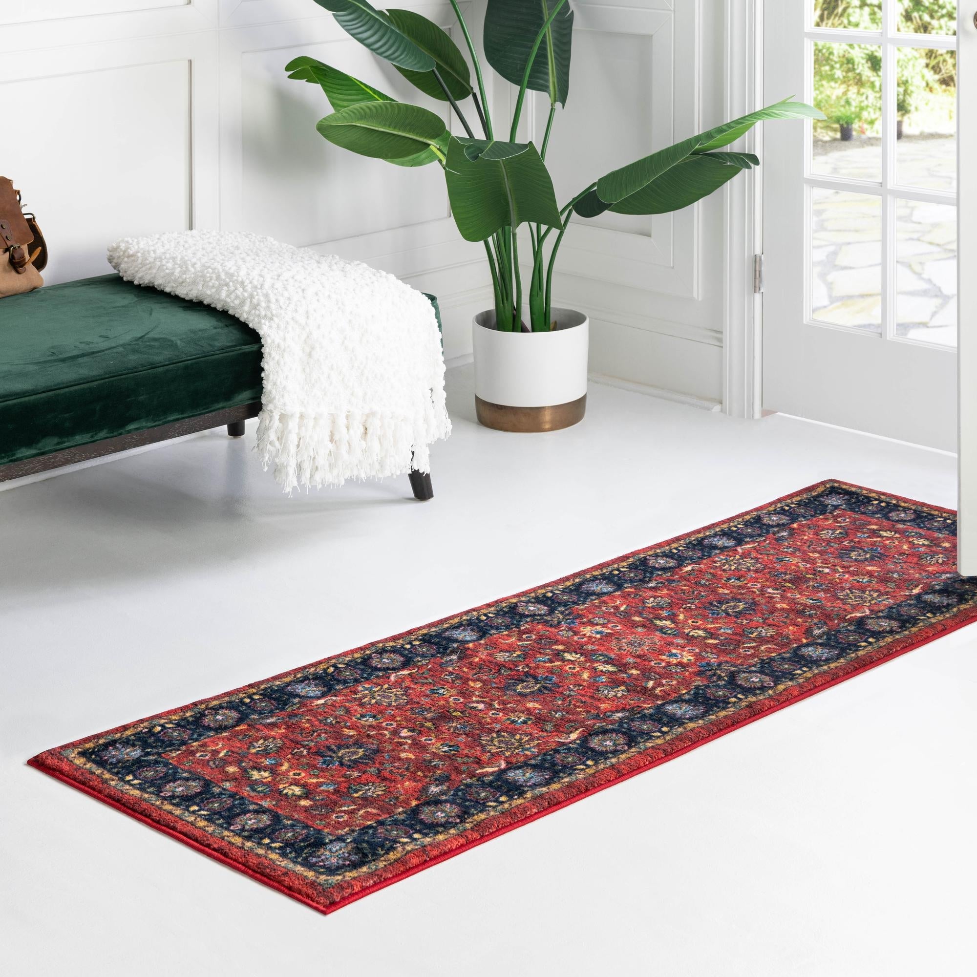 Casablanca Tapestry Collection Area Rug -  Marrakech (Classic Red)