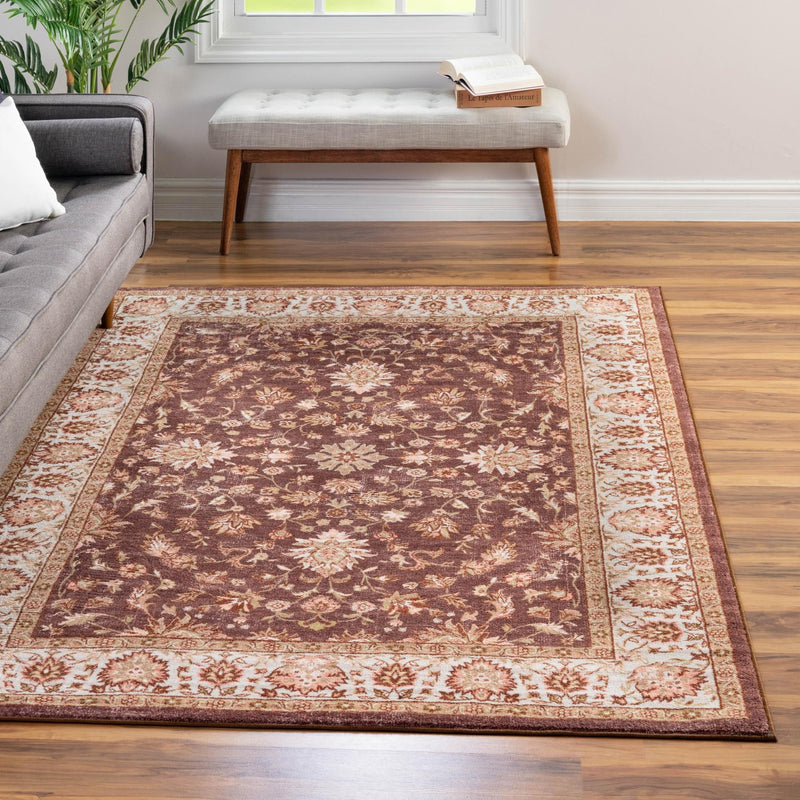 Casablanca Tapestry Collection Area Rug -  Marrakech (Coffee Brown) Rectangle Coffee Brown  lifestyle 14