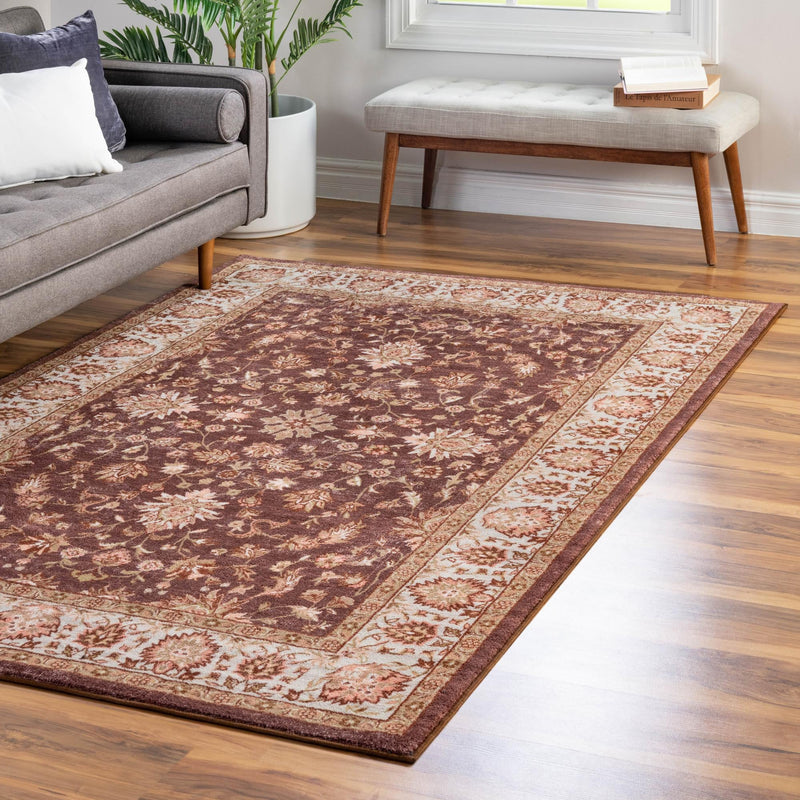 Casablanca Tapestry Collection Area Rug -  Marrakech (Coffee Brown) Rectangle Coffee Brown  lifestyle 15