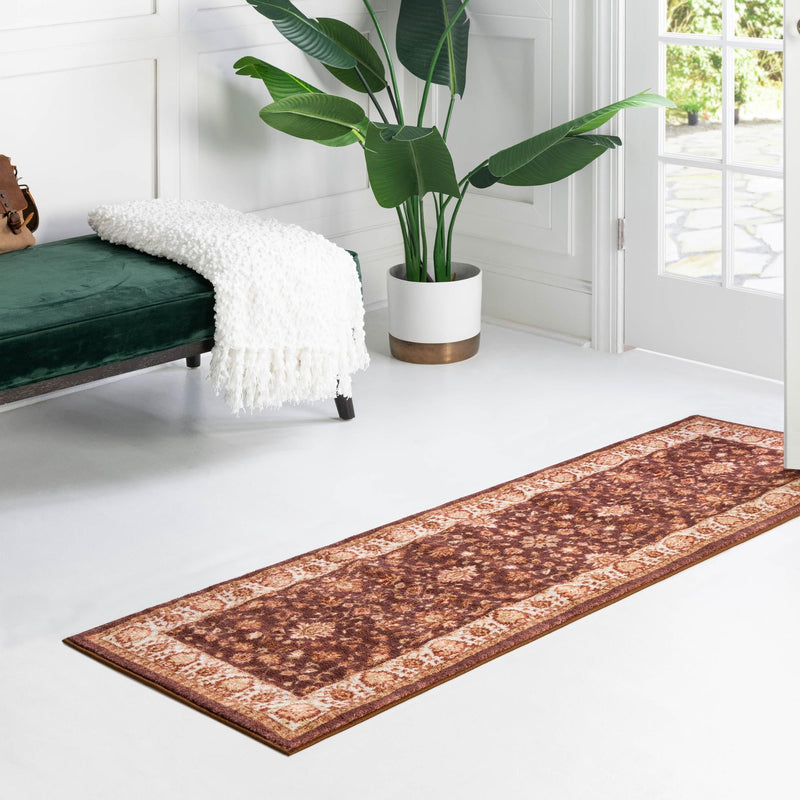 Casablanca Tapestry Collection Area Rug -  Marrakech (Coffee Brown) Runner Coffee Brown  lifestyle 45