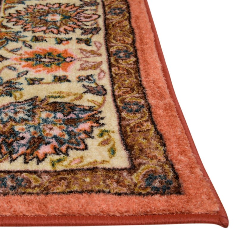 Casablanca Tapestry Collection Area Rug -  Marrakech (Salmon) Rectangle Salmon  lifestyle 6