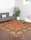 Casablanca Tapestry Collection Area Rug -  Marrakech (Salmon) Square Salmon  lifestyle 20