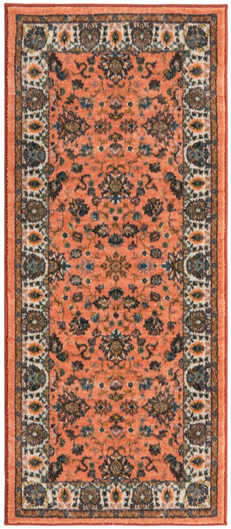 Casablanca Tapestry Collection Area Rug -  Marrakech (Salmon) Runner Salmon  lifestyle 17