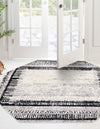 Marrakech Mosaic Collection Area Rug -  Sahara Octagon Black and White  lifestyle 37