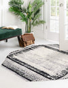 Marrakech Mosaic Collection Area Rug -  Sahara Octagon Black and White  lifestyle 43