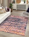 Marrakech Mosaic Collection Area Rug -  Tangier Rectangle Rust Orange  lifestyle 4