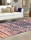 Marrakech Mosaic Collection Area Rug -  Tangier Rectangle Rust Orange  lifestyle 6