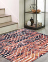 Marrakech Mosaic Collection Area Rug -  Tangier Square Rust Orange  lifestyle 37