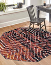 Marrakech Mosaic Collection Area Rug -  Tangier Octagon Rust Orange  lifestyle 35