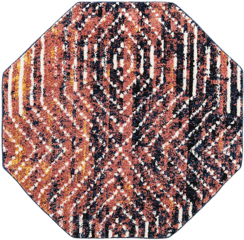 Marrakech Mosaic Collection Area Rug -  Tangier Octagon Rust Orange  lifestyle 32